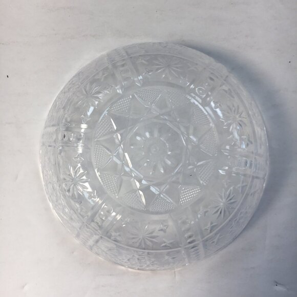 Clear Plastic Decorative Bowls Set Of 3 With Intricate Design Scalloped Edge - Picture 3 of 5
